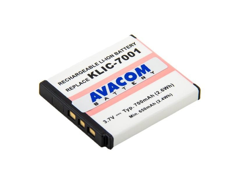 AVACOM DIKO-7001-533N2 Li-Ion 3.7V 700mAh - neoriginální - Baterie Kodak KLIC-7001  Li-Ion 3.7V 700mAh 2.6Wh
