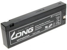 LONG baterie 12V 2,1Ah F13 (WP1223A) - olověný akumulátor pro AED, ECG, EKG, defibrilátory