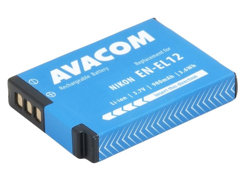AVACOM DINI-EL12-734 Li-Ion 3.7V 980mAh - neoriginální - Baterie Nikon EN-EL12  Li-Ion 3.7V 980mAh 3.6Wh