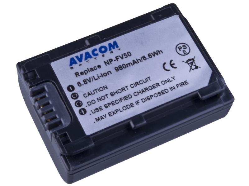 AVACOM VISO-FV50-142 Li-Ion 6.8V 980mAh - neoriginální - Baterie Sony NP-FV30, NP-FV50 Li-Ion 6.8V 980mAh 6Wh