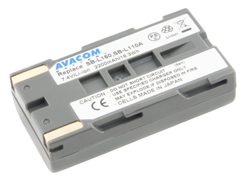 AVACOM VISS-L160-083N2 Li-Ion 7.4V 2200mAh - neoriginální - Baterie Samsung SB-L160 Li-Ion 7.4V 2200mAh 16.3Wh