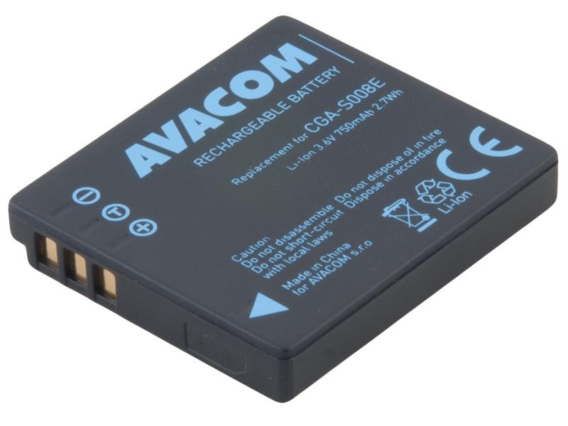 AVACOM DIPA-S008-B750 Li-Ion 3.6V 750mAh - neoriginální - Baterie Panasonic CGA-S008E Li-Ion 3.6V 750mAh 2.7Wh