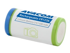 Nabíjecí fotobaterie Avacom CR123A 3V 450mAh 1.35Wh - AVACOM DICR-R123-450 - neoriginální