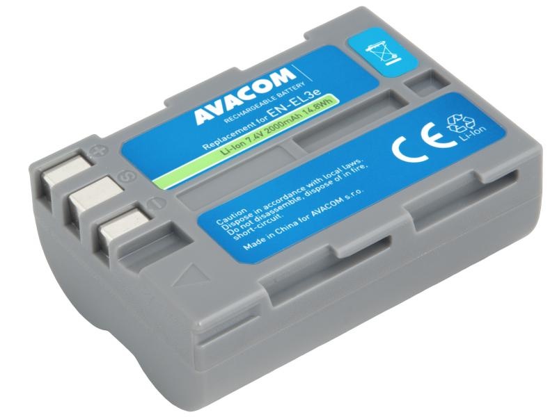 AVACOM DINI-EL3E-B2000 Li-Ion 7.4V 2000mAh - neoriginální - Baterie Nikon EN-EL3E  Li-Ion 7.4V 2000mAh 14.8Wh