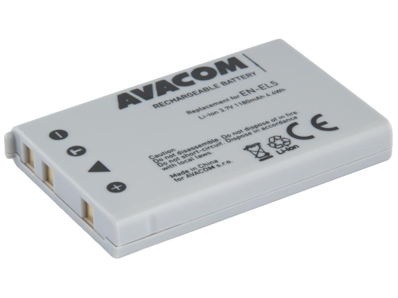 AVACOM DINI-EL5-B1180 Li-Ion 3.7V 1180mAh - neoriginální - Baterie Nikon EN-EL5 Li-Ion 3.7V 1180mAh 4.4Wh