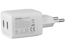 AVACOM HomePRO 2 síťová nabíječka s Power Delivery 40W se dvěma USB-C výstupy