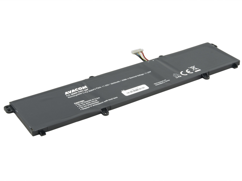 AVACOM NOAS-X421-42P Li-Pol 11,55V 3640mAh - neoriginální - Baterie Asus VivoBook X421, S433 Li-Pol 11,55V 3640mAh 42Wh