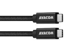 Datový a nabíjecí kabel USB Type-C - USB Type-C, 100cm, 100W E-Mark, černý