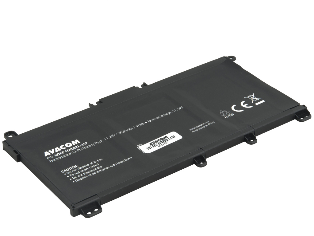 AVACOM NOHP-HW03XL-41P Li-Pol 11,34V 3620mAh - neoriginální - Baterie HP 255 G8, G9, 470 G8, G9 Li-Pol 11,34V 3620mAh 41Wh - HW03XL