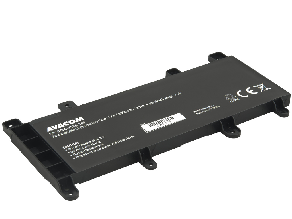 AVACOM NOAS-F756-38P Li-Pol 7,6V 5000mAh - neoriginální - Baterie Asus F756, K756, X756 Li-Pol 7,6V 5000mAh 38Wh