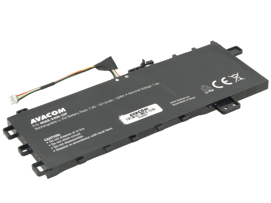 AVACOM NOAS-X409-32P Li-Pol 7,6V 4212mAh - neoriginální - Baterie Asus VivoBook A409, X409, F409 Li-Pol 7,6V 4212mAh 32Wh
