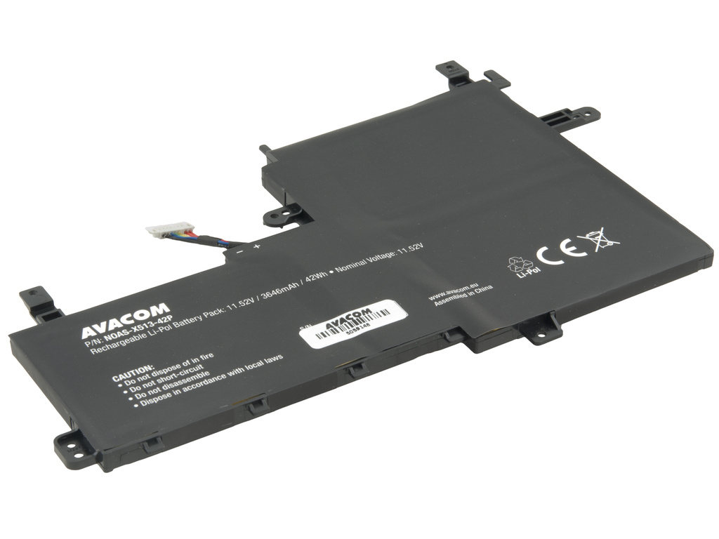 AVACOM NOAS-X513-42P Li-Pol 11,52V 3646mAh - neoriginální - Baterie Asus VivoBook X513, X531 Li-Pol 11,52V 3646mAh 42Wh
