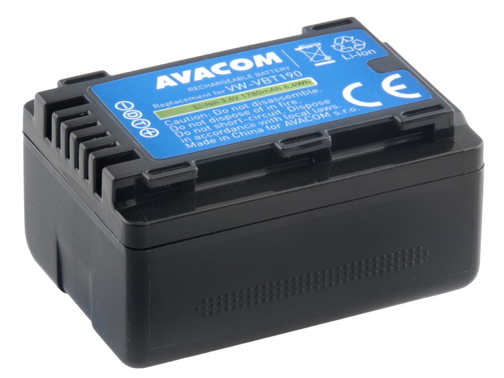 AVACOM VIPA-T190-B1780 Li-Ion 3.6V 1780mAh - neoriginální - Baterie Panasonic VW-VBT190 Li-Ion 3.6V 1780mAh 6.4Wh