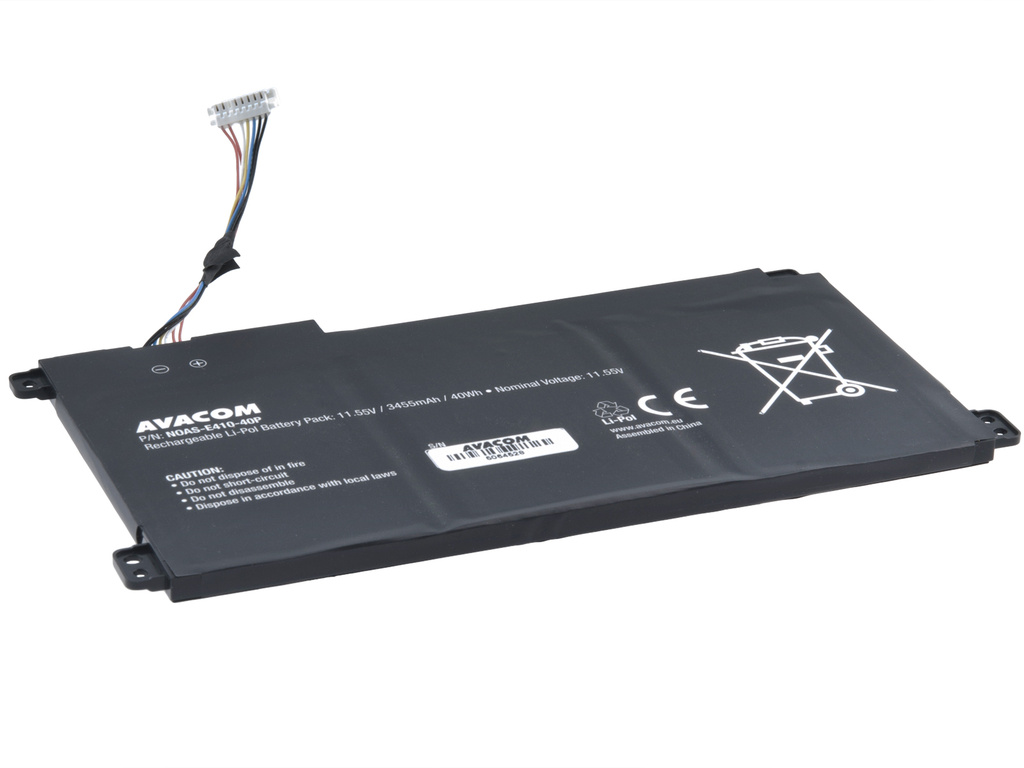 AVACOM NOAS-E410-40P Li-Pol 11,55V 3455mAh - neoriginální - Baterie Asus VivoBook 14 E410MA, E510MA Li-Pol 11,55V 3455mAh 40Wh
