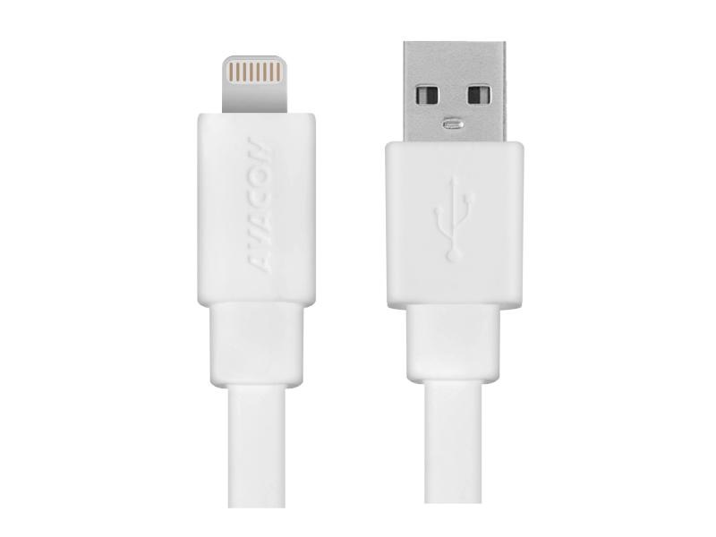 AVACOM MFI-120W kabel USB - Lightning, MFi certifikace, 120cm, bílá - AVACOM DCUS-MFI-120W
