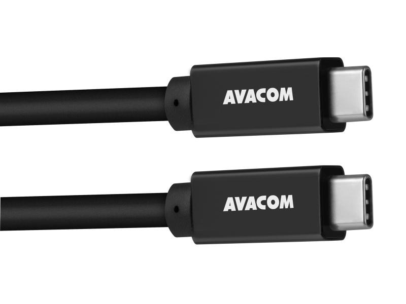 Datový a nabíjecí kabel USB Type-C - USB Type-C, 100cm, 60W E-Mark, černý - AVACOM DCUS-TPCC-10K60W